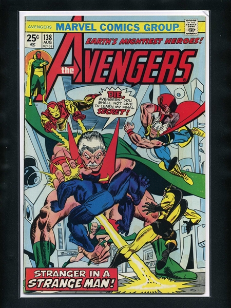 Avengers #138 F/VF 1975 Marvel vs Ultron Comic Book